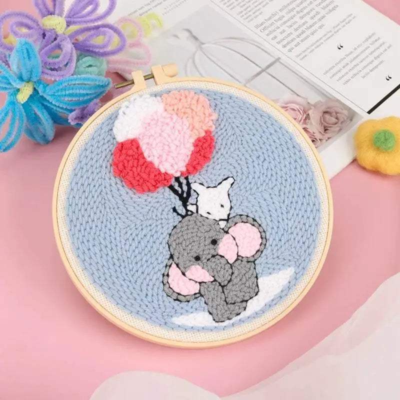  Punch Needle Craft Kit for Beginners - Dog and Cat Designs Embroidery Set, Perfect Gift for Kids and Adults -  ToylandEU™