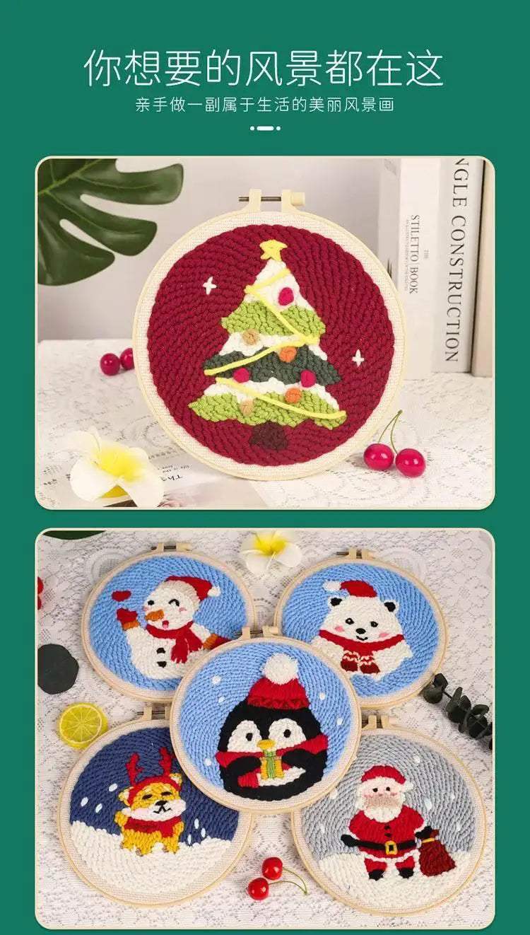  Punch Needle Craft Kit for Beginners - Dog and Cat Designs Embroidery Set, Perfect Gift for Kids and Adults -  ToylandEU™