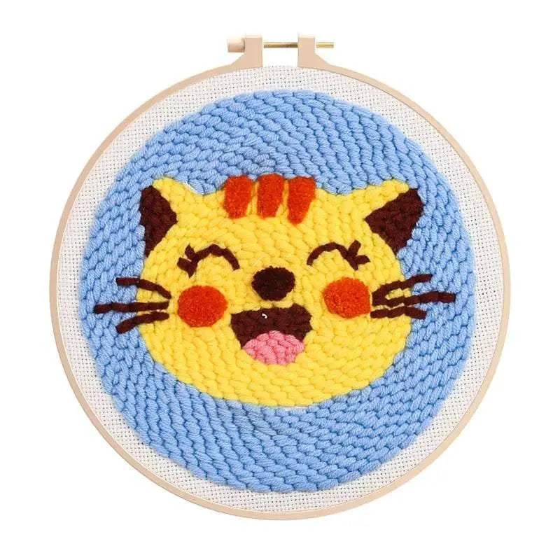  Punch Needle Craft Kit for Beginners - Dog and Cat Designs Embroidery Set, Perfect Gift for Kids and Adults -  ToylandEU™