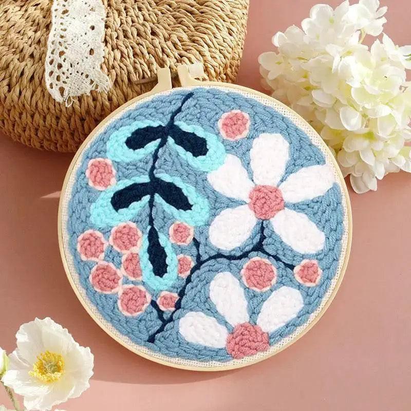  Beginner's Punch Needle Embroidery Kit with Sunflower Design - Complete Rug Making Set with Stamped Fabric, Yarn, and Hoop -  ToylandEU™