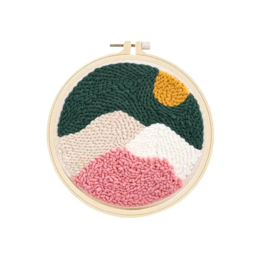  Beginner's Punch Needle Embroidery Kit with Threader, Fabric Hoop, Yarn, and Pen for Adults and Kids -  ToylandEU™