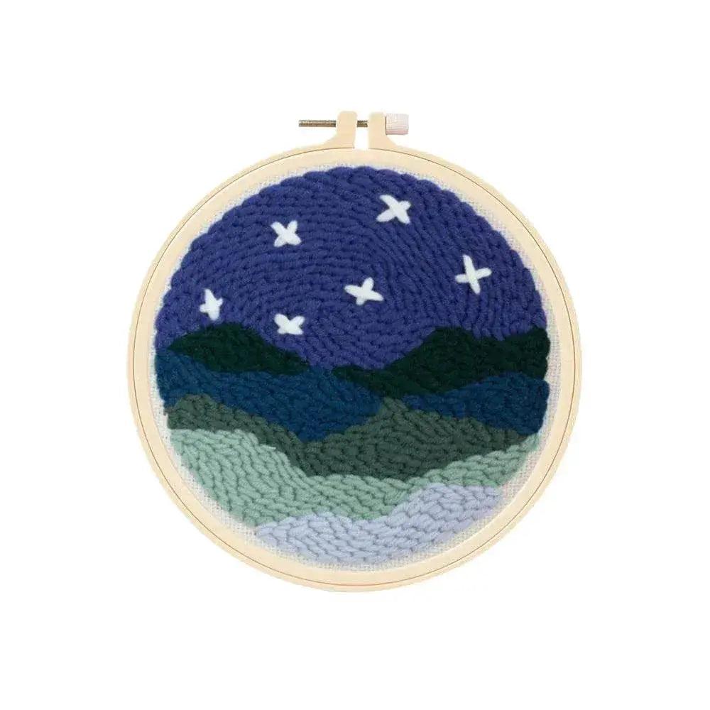  Beginner's Punch Needle Embroidery Kit with Threader, Fabric Hoop, Yarn, and Pen for Adults and Kids -  ToylandEU™