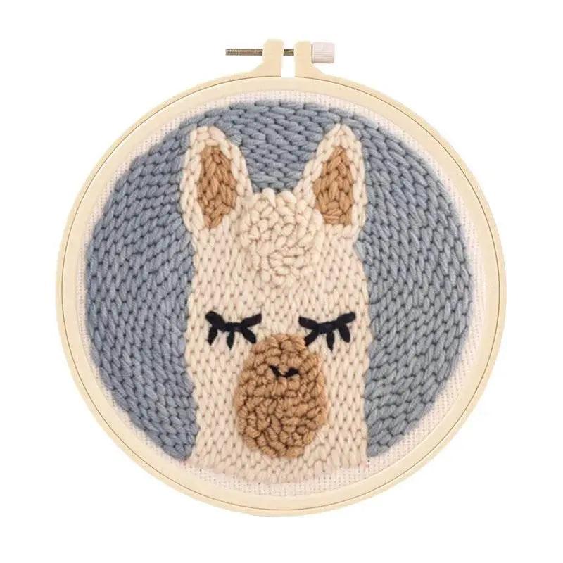  Beginner's Punch Needle Embroidery Kit with Threader, Fabric Hoop, Yarn, and Pen for Adults and Kids -  ToylandEU™