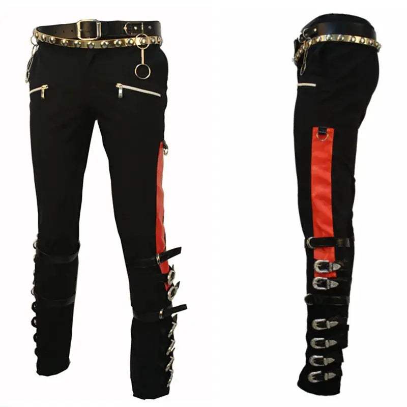  Punk Michael Jackson Bad Pants Slim Fit With Belt -  ToylandEU™