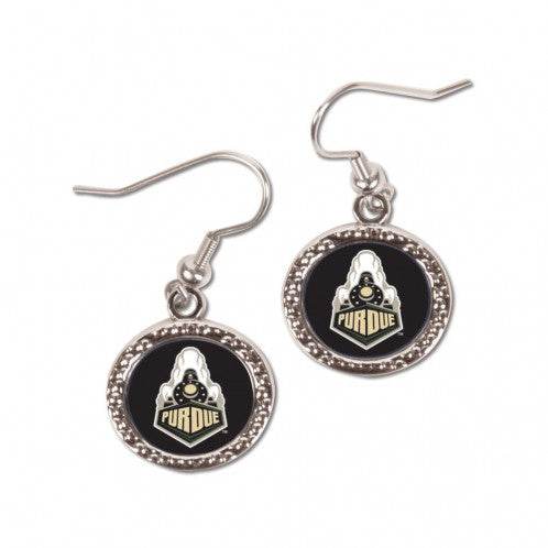 Purdue Boilermakers Earrings Round Style Special Order - ToylandEU