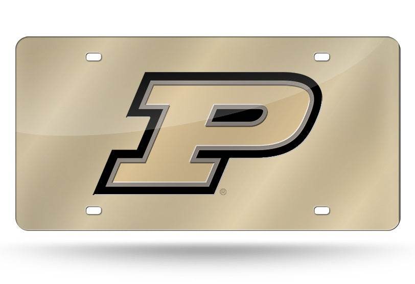 Purdue Boilermakers License Plate Laser Cut Gold Finish - ToylandEU