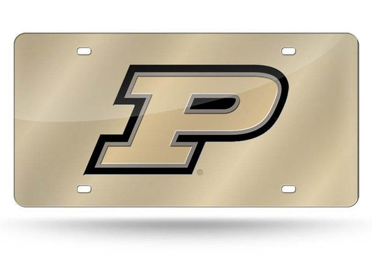 Purdue Boilermakers License Plate Laser Cut Gold Finish - ToylandEU