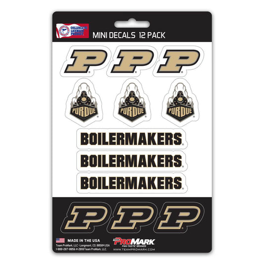 Purdue Boilermakers Mini Decal Set 12 Pack Team Promark - ToylandEU