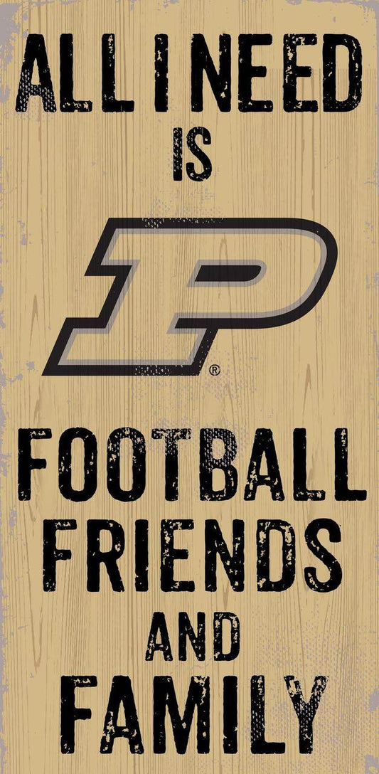 Purdue Boilermakers Wood Sign 6x12 Football Family Color - ToylandEU