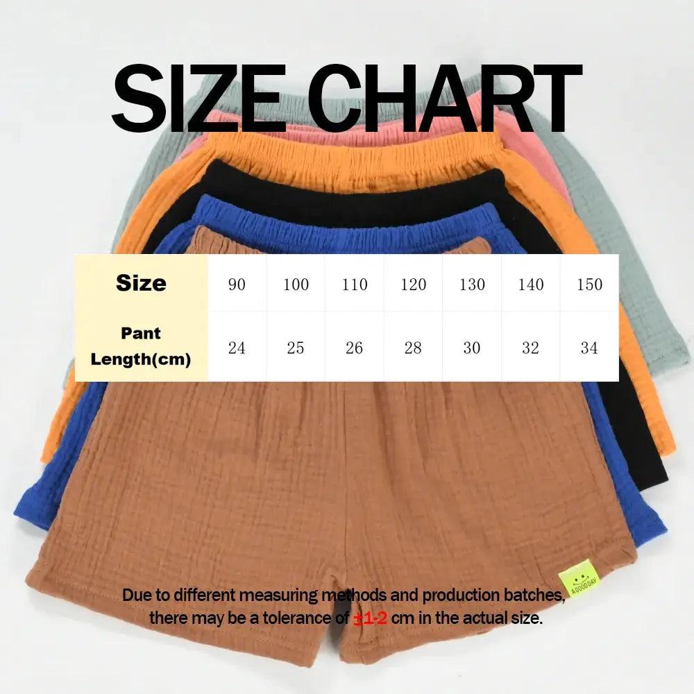  Pure Cotton Kids Beach Shorts Breathable Unisex -  ToylandEU™