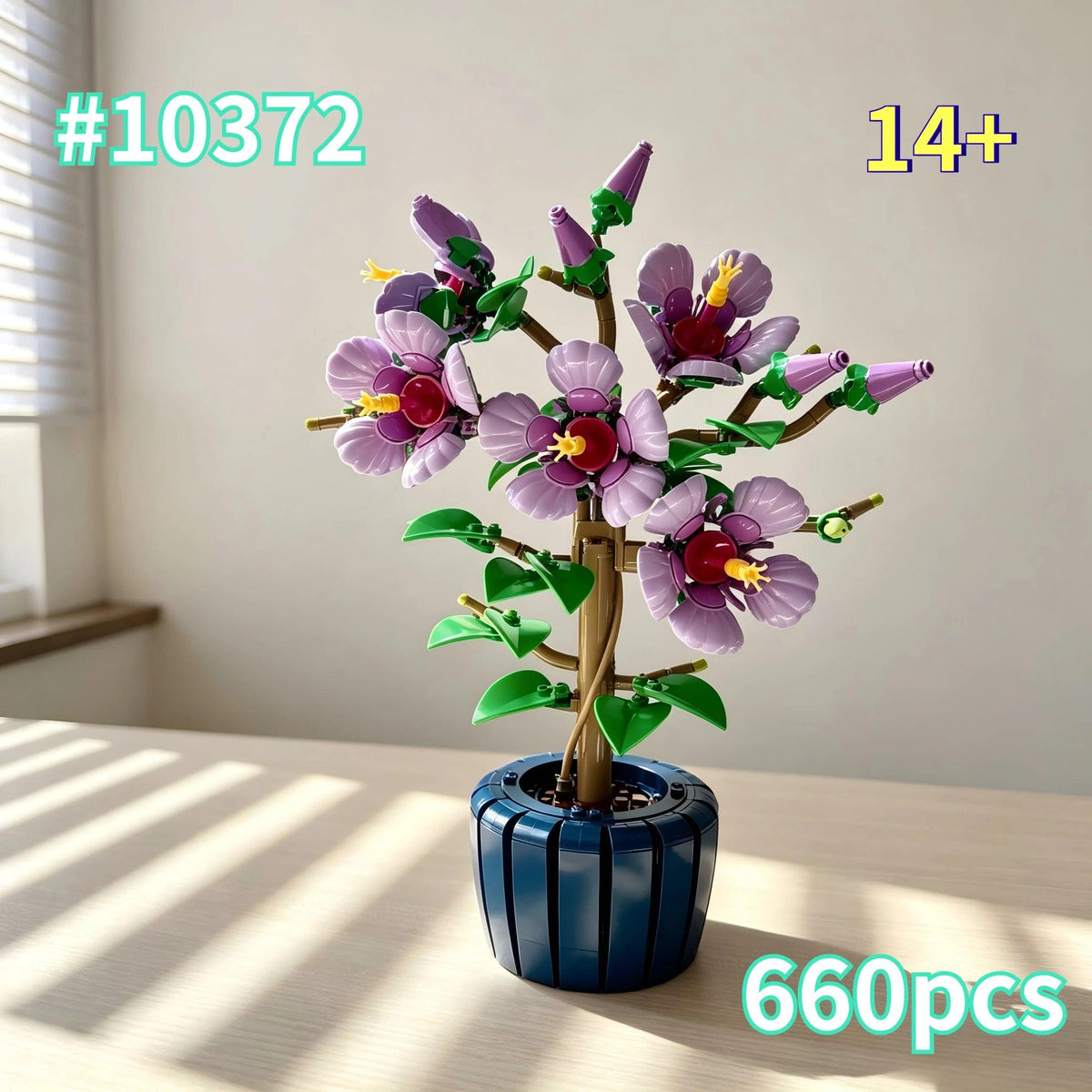 Purple Hibiscus Brick Set | 660 Pieces | Toylandeu™