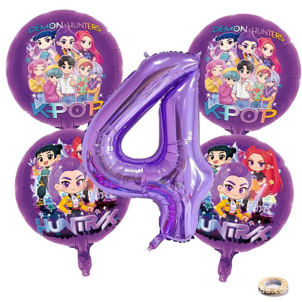  Purple Laser KPOP Mylar Balloons Party Decor Delight -  ToylandEU™