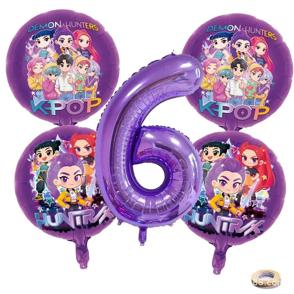  Purple Laser KPOP Mylar Balloons Party Decor Delight -  ToylandEU™