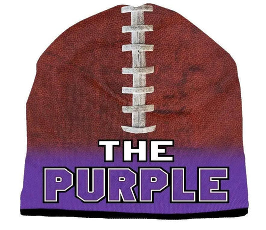  Purple Sublimated Football Beanie One Size Fits Most -  ToylandEU™