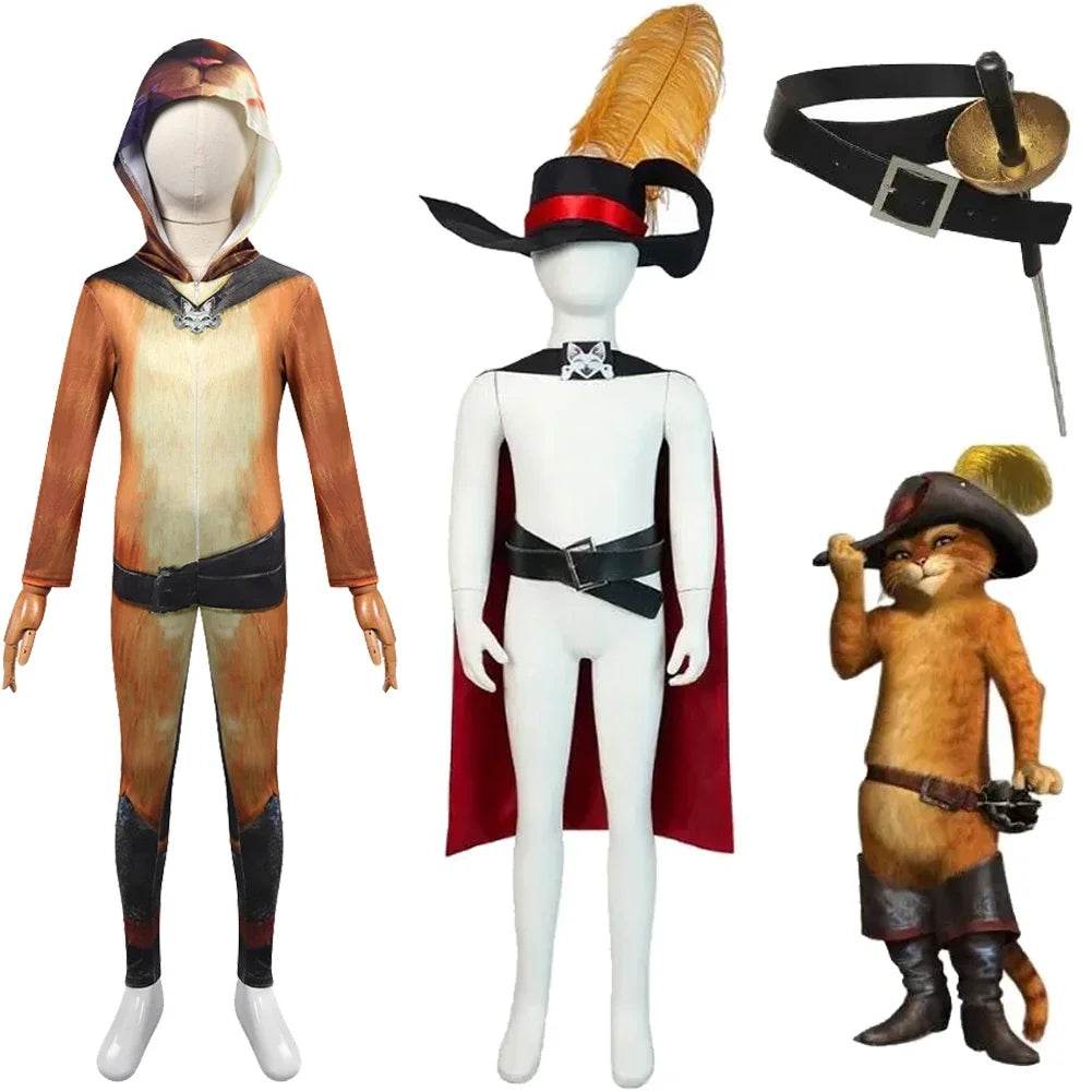 Puss in Boots Kids Costume Set with Sword & Cloak - Adventure Awaits! - ToylandEU