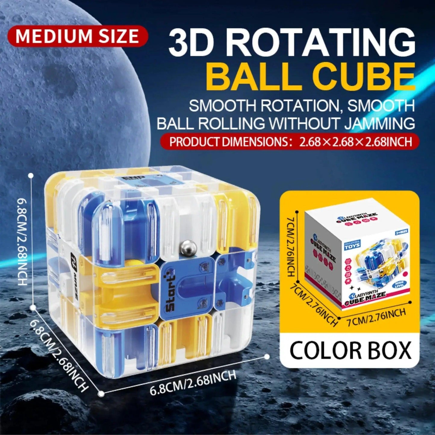  3D Ball Maze Magic Cube Puzzle For Kids Stress Relief -  ToylandEU™