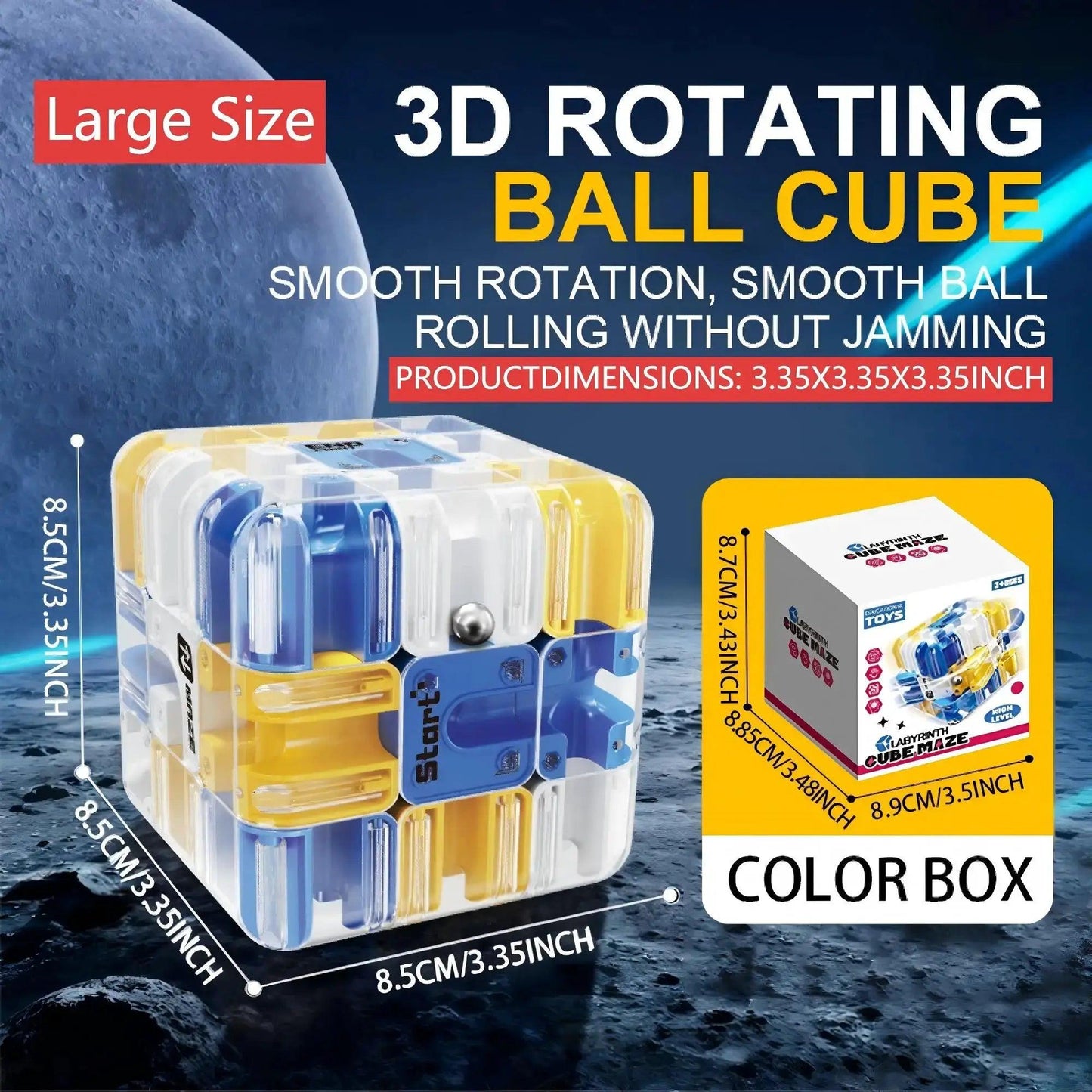  3D Ball Maze Magic Cube Puzzle For Kids Stress Relief -  ToylandEU™