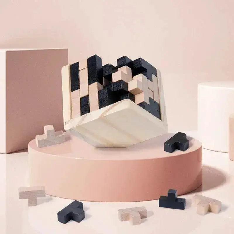 3D Cube Puzzle Luban Interlocking Wooden Educational Toy for Kids Brain Development -  ToylandEU™