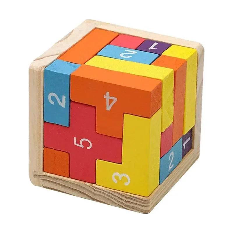  3D Cube Puzzle Luban Interlocking Wooden Educational Toy for Kids Brain Development -  ToylandEU™