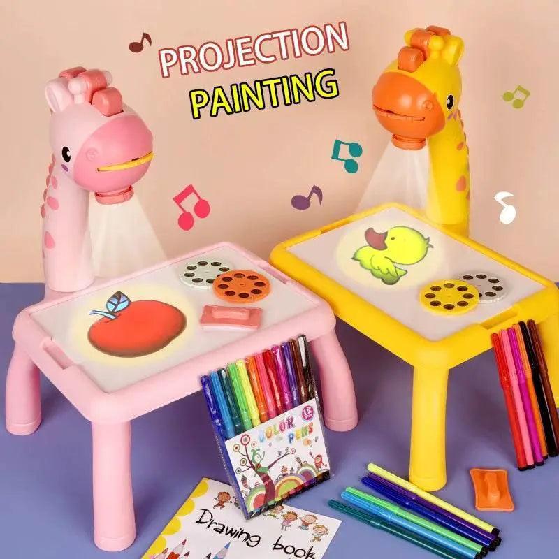  Children's Projection Drawing Board Multi-Functional Drawing Table Projector Graffiti Puzzle Toy -  ToylandEU™