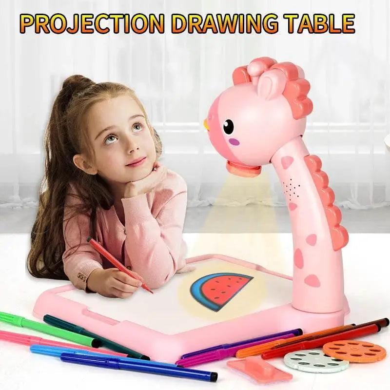  Children's Projection Drawing Board Multi-Functional Drawing Table Projector Graffiti Puzzle Toy -  ToylandEU™