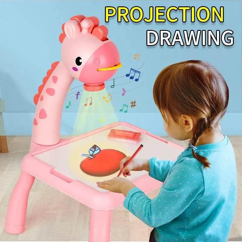  Children's Projection Drawing Board Multi-Functional Drawing Table Projector Graffiti Puzzle Toy -  ToylandEU™