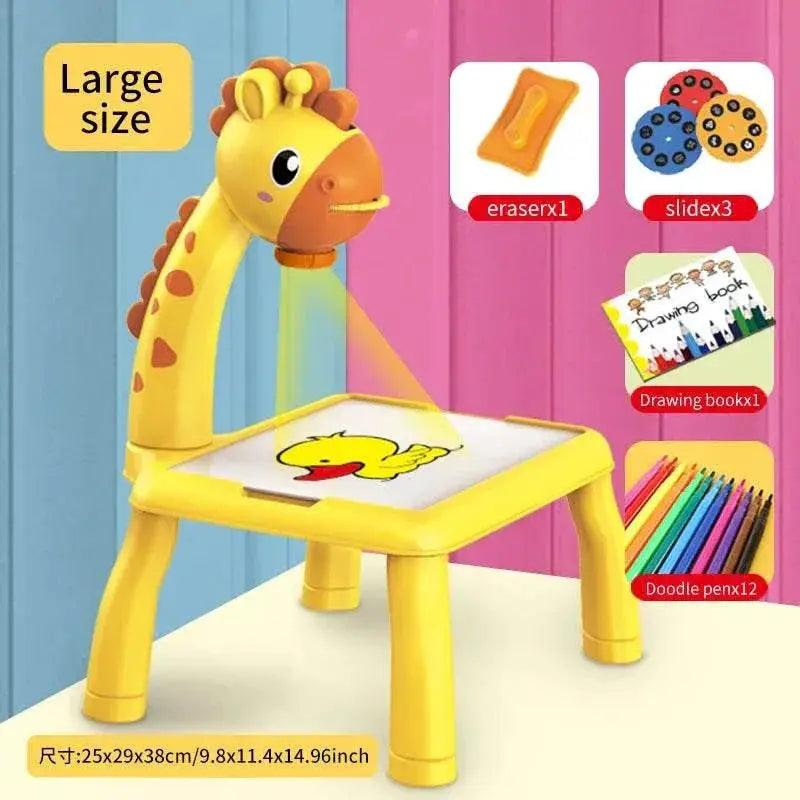  Children's Projection Drawing Board Multi-Functional Drawing Table Projector Graffiti Puzzle Toy -  ToylandEU™