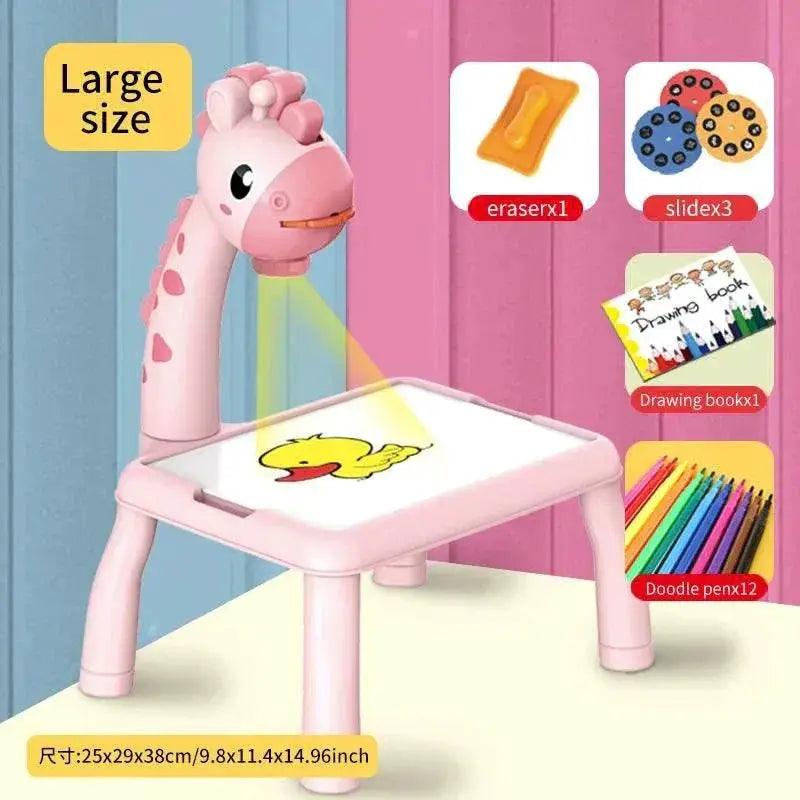  Children's Projection Drawing Board Multi-Functional Drawing Table Projector Graffiti Puzzle Toy -  ToylandEU™