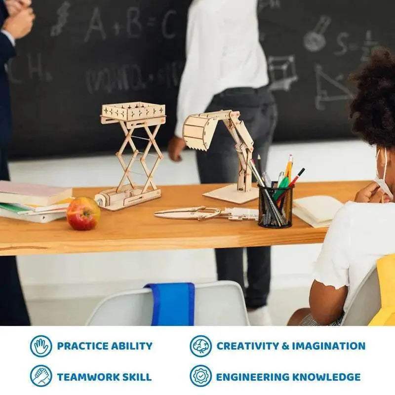  DIY Scientific Experimental Platform Excavator Puzzle Toy Hydraulic Arm Engineering Model Children's Education Gift -  ToylandEU™