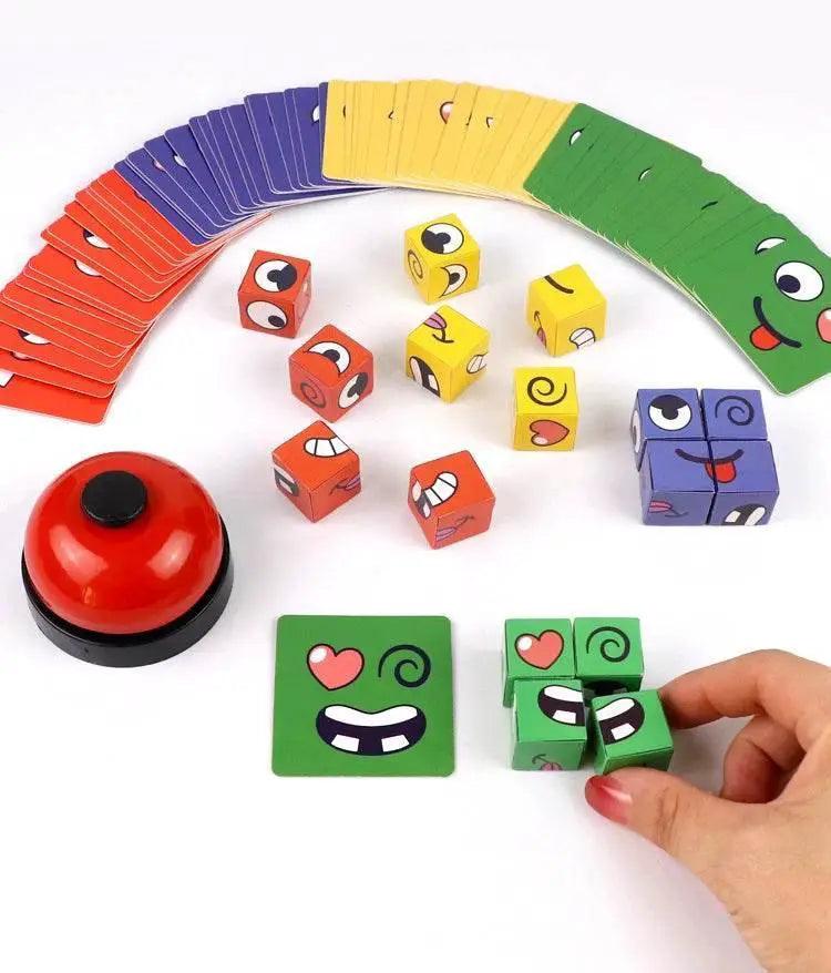  Kids Face Change Expression Puzzle Blocks Montessori Cube -  ToylandEU™
