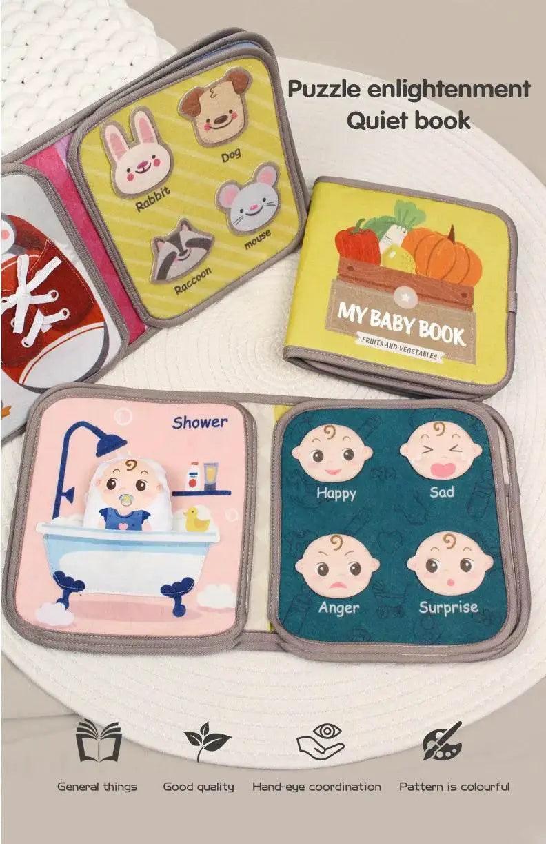  Montessori Busy Book Fabric Educational Puzzle Toy For 3 To 6 Year Olds Animal Cognitive Book -  ToylandEU™