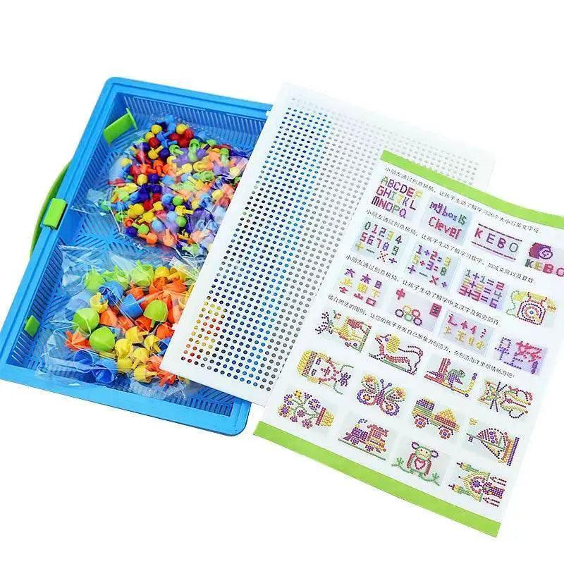  Mushroom Nail DIY Educational ABS 296 Piece Puzzle Set -  ToylandEU™