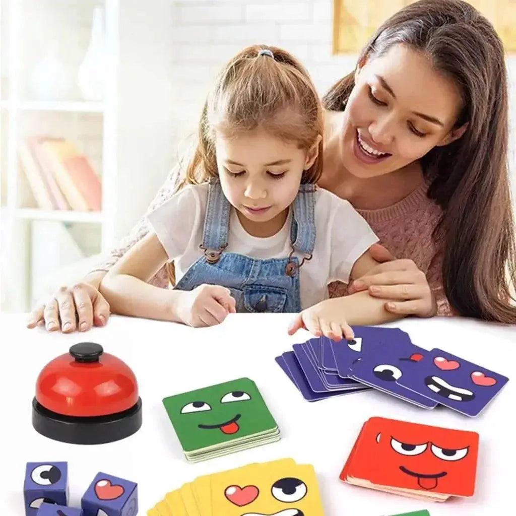  New Children's Facial Expression Changing Puzzle Blocks Montessori Tabletop Game for Ages 3 to 12 -  ToylandEU™