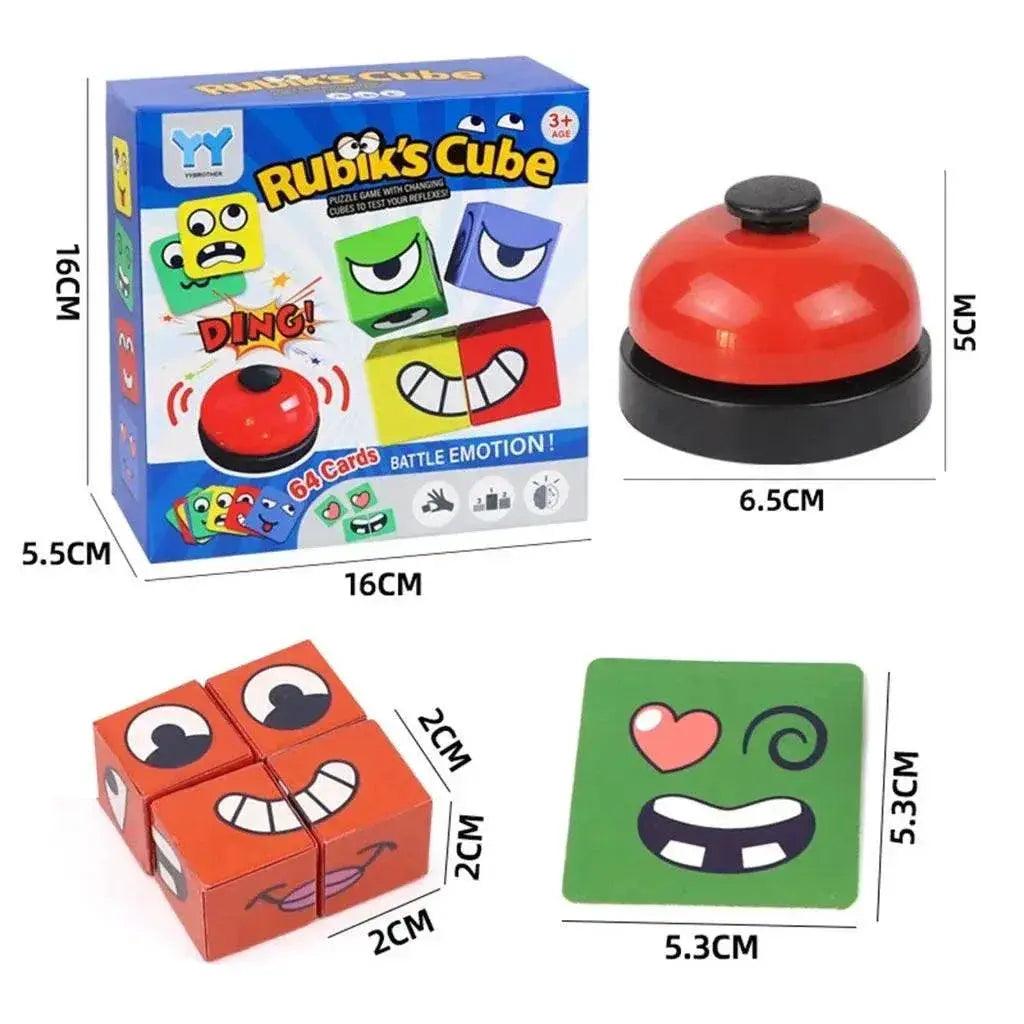  New Children's Facial Expression Changing Puzzle Blocks Montessori Tabletop Game for Ages 3 to 12 -  ToylandEU™