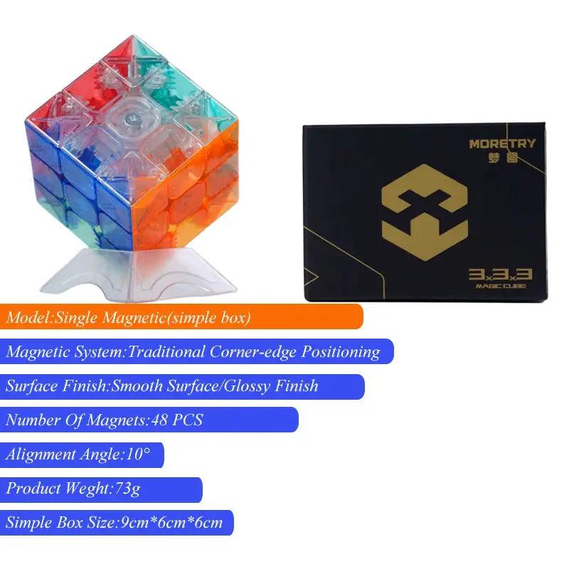  Transparent Magnetic 3x3 Rubiks Cube Ultra Fast Silent -  ToylandEU™