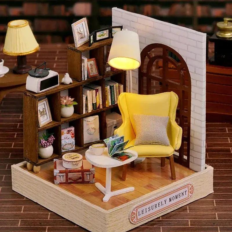  Wooden Doll House DIY Puzzle Kit With Furniture Gift -  ToylandEU™