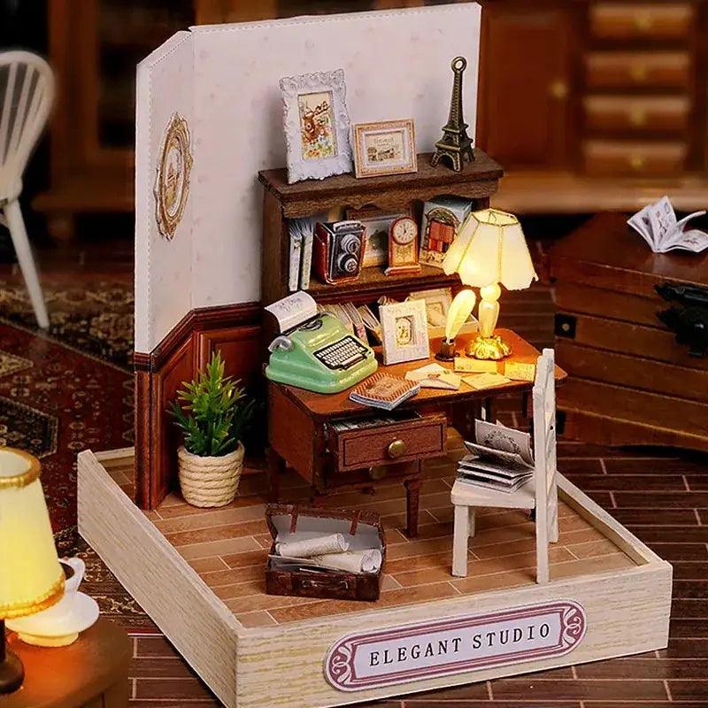  Wooden Doll House DIY Puzzle Kit With Furniture Gift -  ToylandEU™