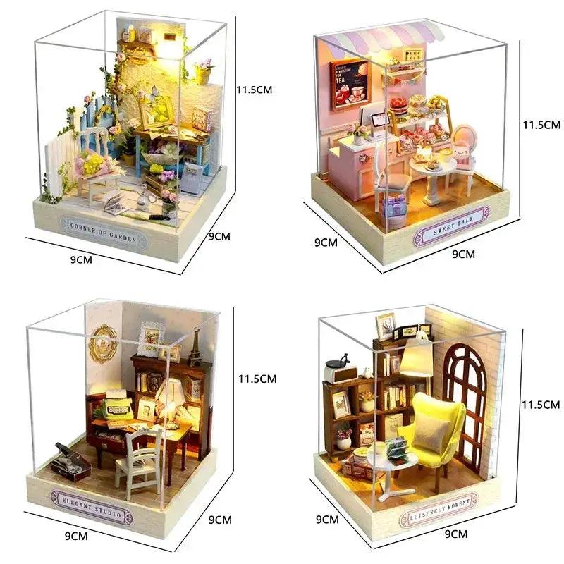  Wooden Doll House DIY Puzzle Kit With Furniture Gift -  ToylandEU™