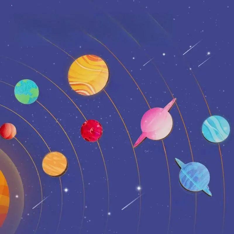  Wooden Science Astronomy Cognitive Toy Children’s Puzzle Planet Pairing Handmade Limewood -  ToylandEU™