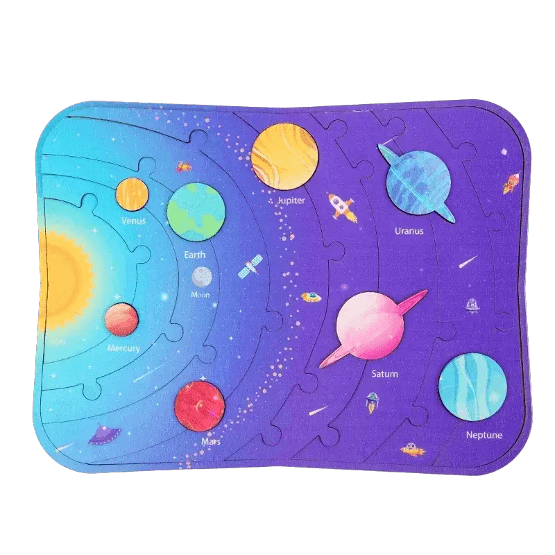  Wooden Science Astronomy Cognitive Toy Children’s Puzzle Planet Pairing Handmade Limewood -  ToylandEU™