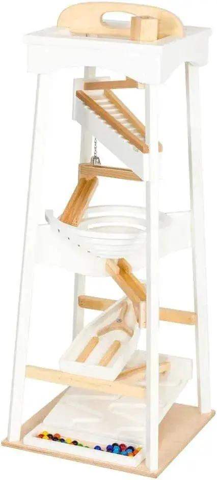 Pyramid Marble Tower Run Wooden Toy, 39" High, Marbles Included - ToylandEU