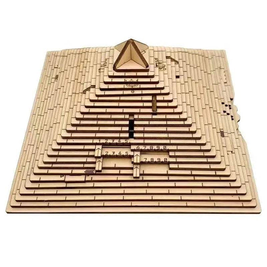  Pyramid Puzzle Box With Hidden Compartment Wooden -  ToylandEU™
