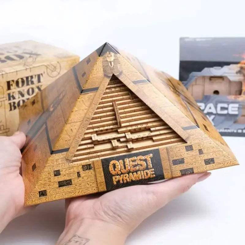  Pyramid Puzzle Box With Hidden Compartment Wooden -  ToylandEU™