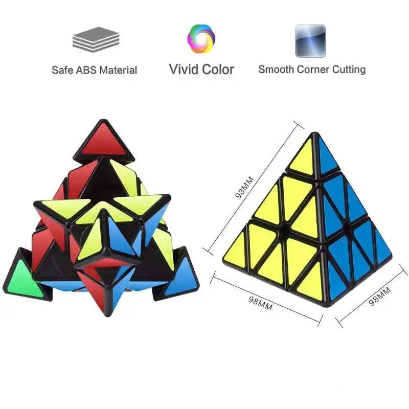  Pyraminx Stickerless Puzzle Triangle Cube Educational -  ToylandEU™