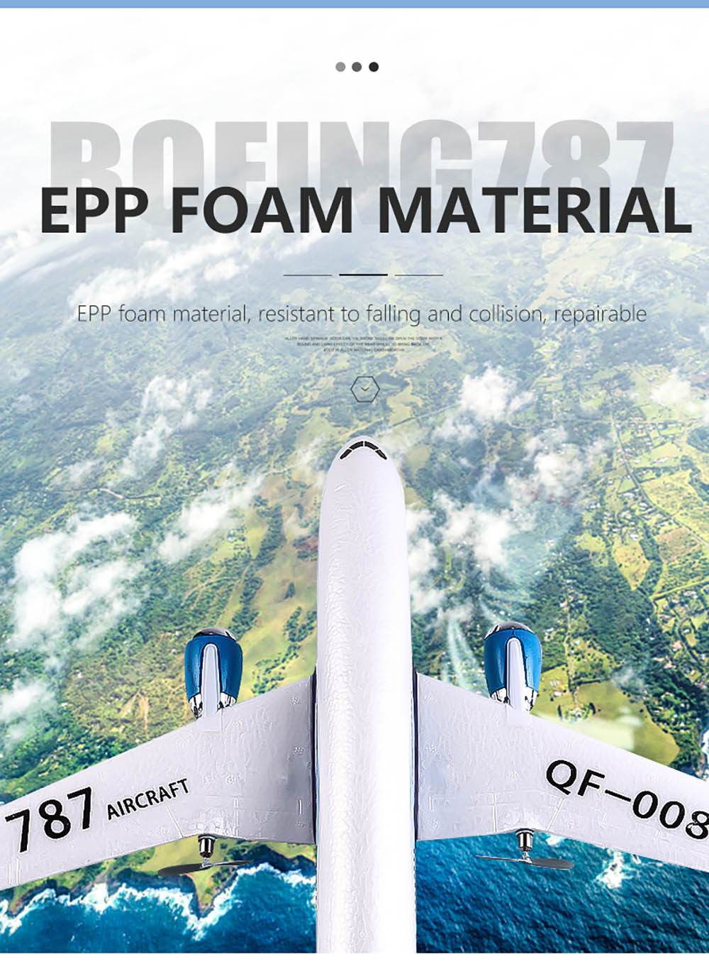 QF008 Boeing 787 550mm Wingspan EPP RC Glider RTF - ToylandEU