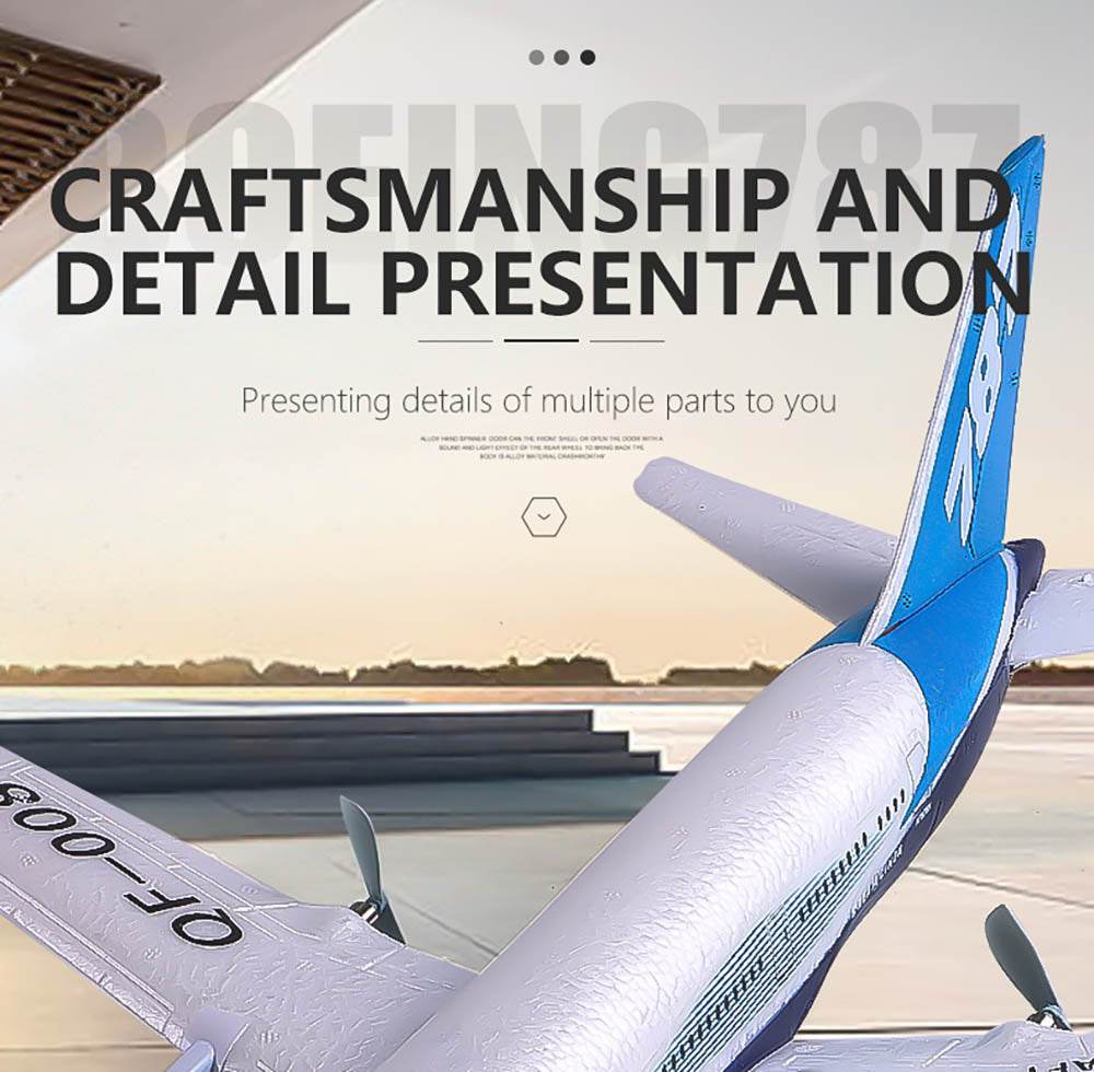 QF008 Boeing 787 550mm Wingspan EPP RC Glider RTF - ToylandEU