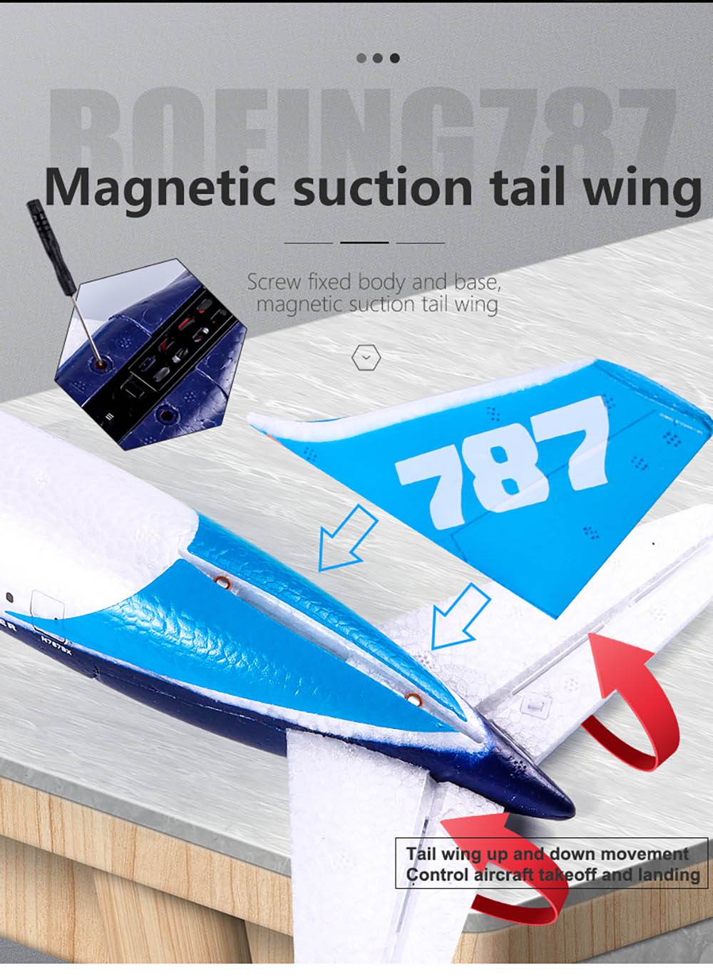 QF008 Boeing 787 550mm Wingspan EPP RC Glider RTF - ToylandEU