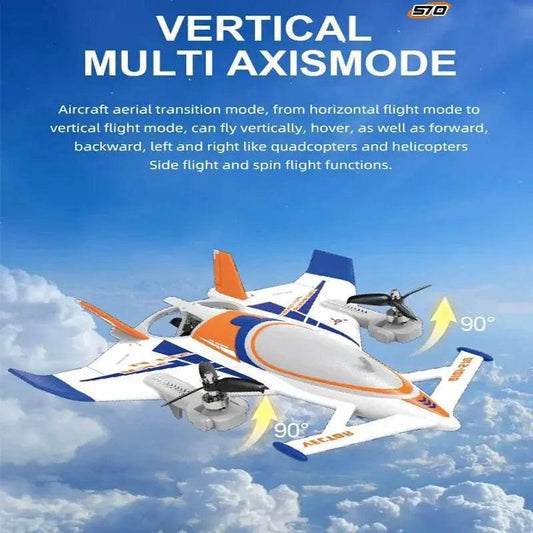  QIDI570 2.4G Remote Control Brushless Motor 3-Axis Vector 8-Channel Fixed-Wing Aircraft Model Toy for Children -  ToylandEU™