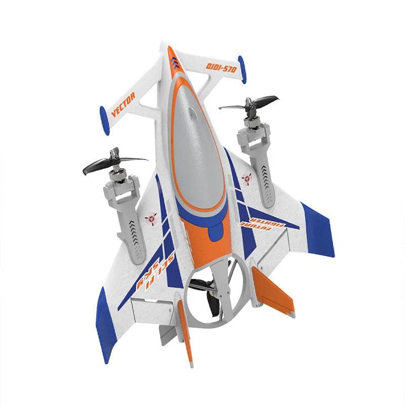 QIDI570 2.4G Remote Control Brushless Motor 3-Axis Vector 8-Channel Fixed-Wing Aircraft Model Toy for Children - ToylandEU