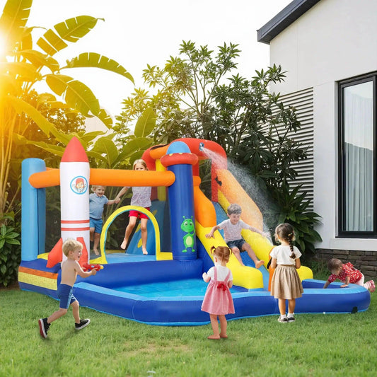  Qaba 8 In 1 Inflatable Water Slide Bounce House -  ToylandEU™